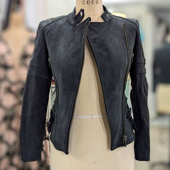 Wilfred Bobine Leather Moto Jacket - Picture 1 of 8